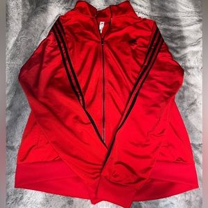 Red Adidas Zip-up Jacket